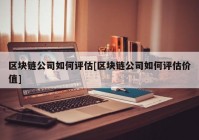 区块链公司如何评估[区块链公司如何评估价值]