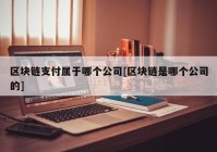 区块链支付属于哪个公司[区块链是哪个公司的]